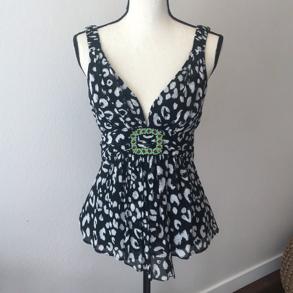 Nanette Lepore Leopard Print Top